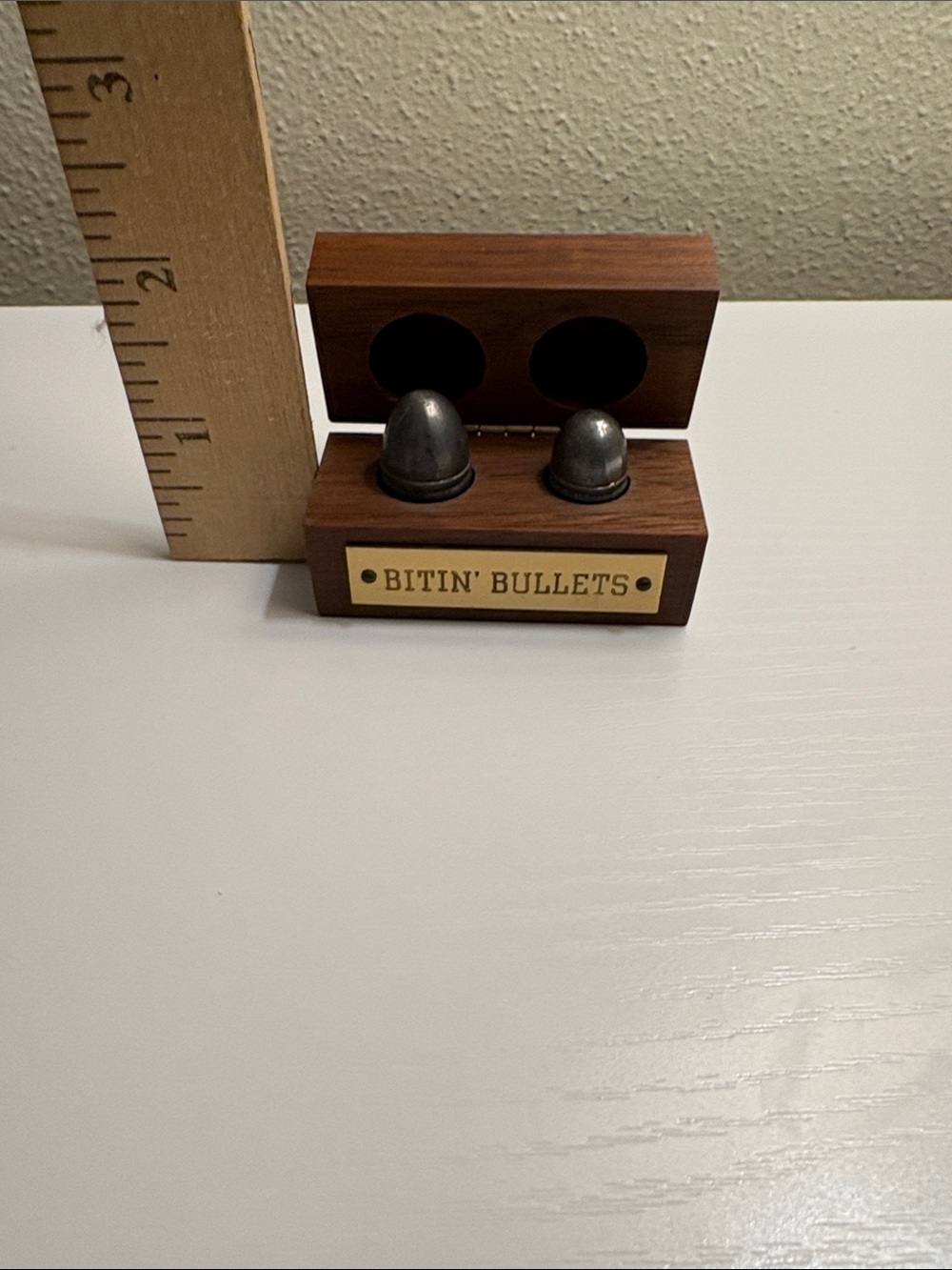 Wooden and metal bitin bullets - Brown and Silver